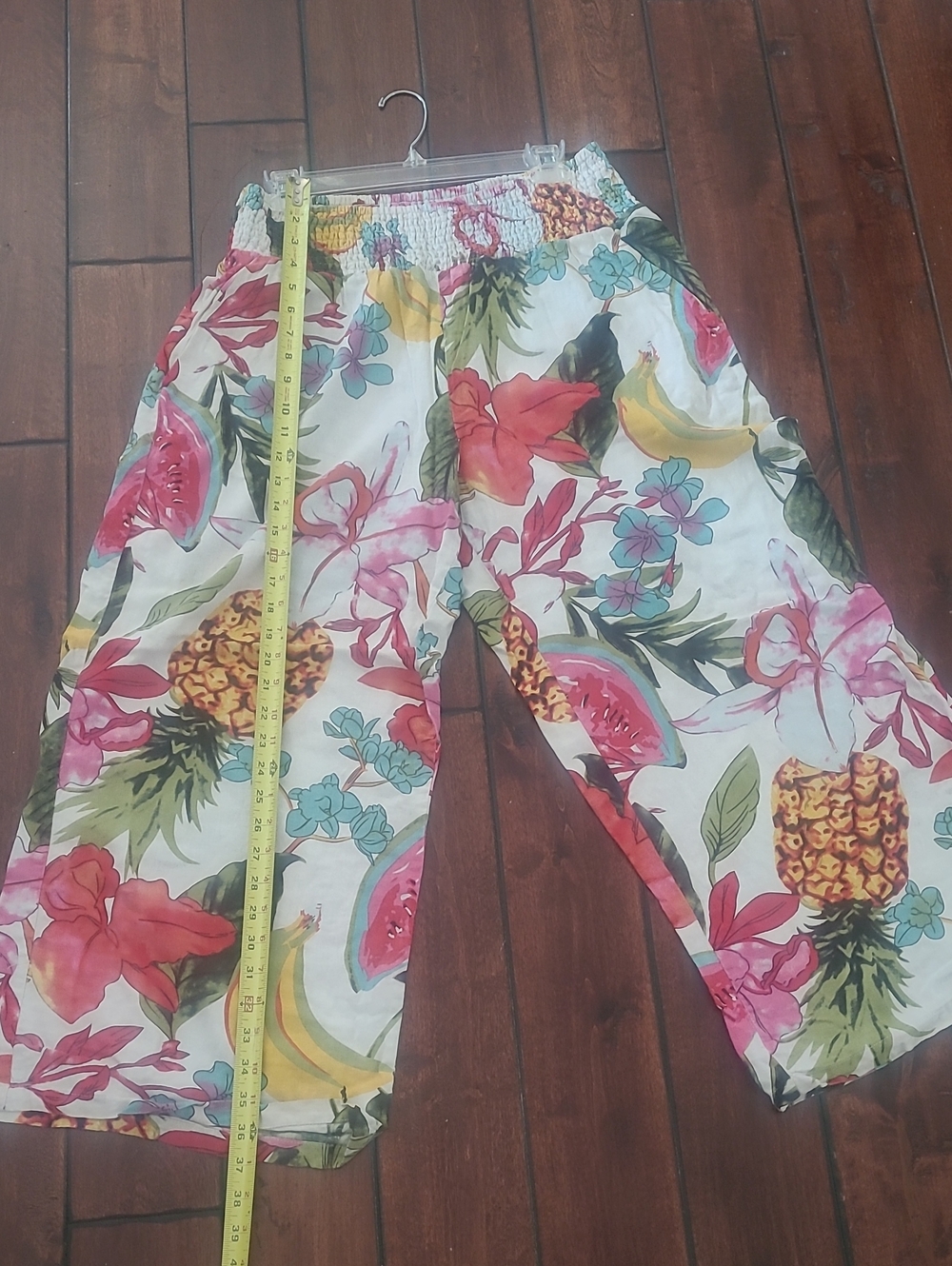 Tahari Tropical Fruit Linen Pants Size XL - Picture 6 of 10